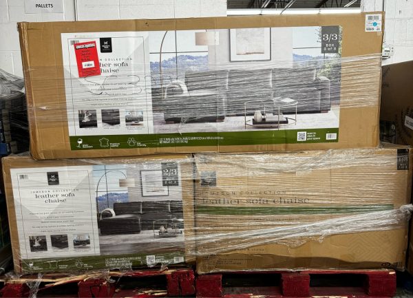 SAMS CLUB LEATHER COUCH - SC-3249