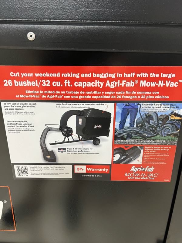 Agri-Fab Mow N Vac, 32 Cu Ft Capacity - Image 6