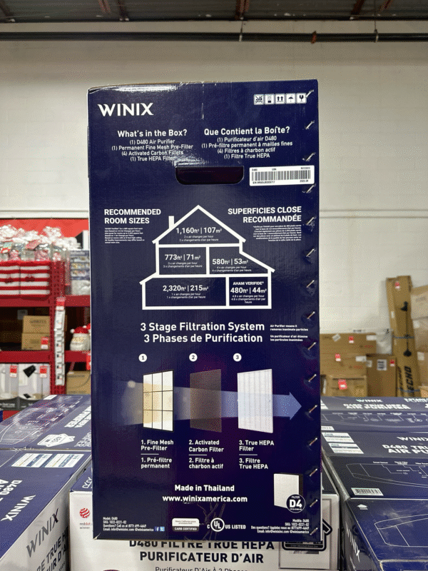 Winix D480TRUE HePA 3-Stage Air Purifier, Aham Verified for 480 Sq.ft. - Image 2